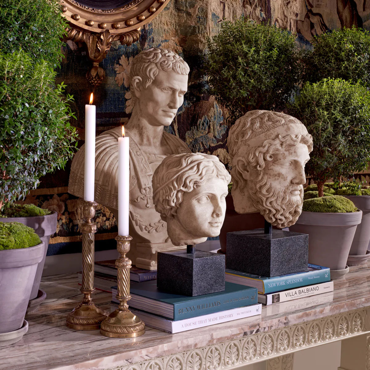 Vintage Brass Candle Holder Carnier | Cabothousefurniture.com