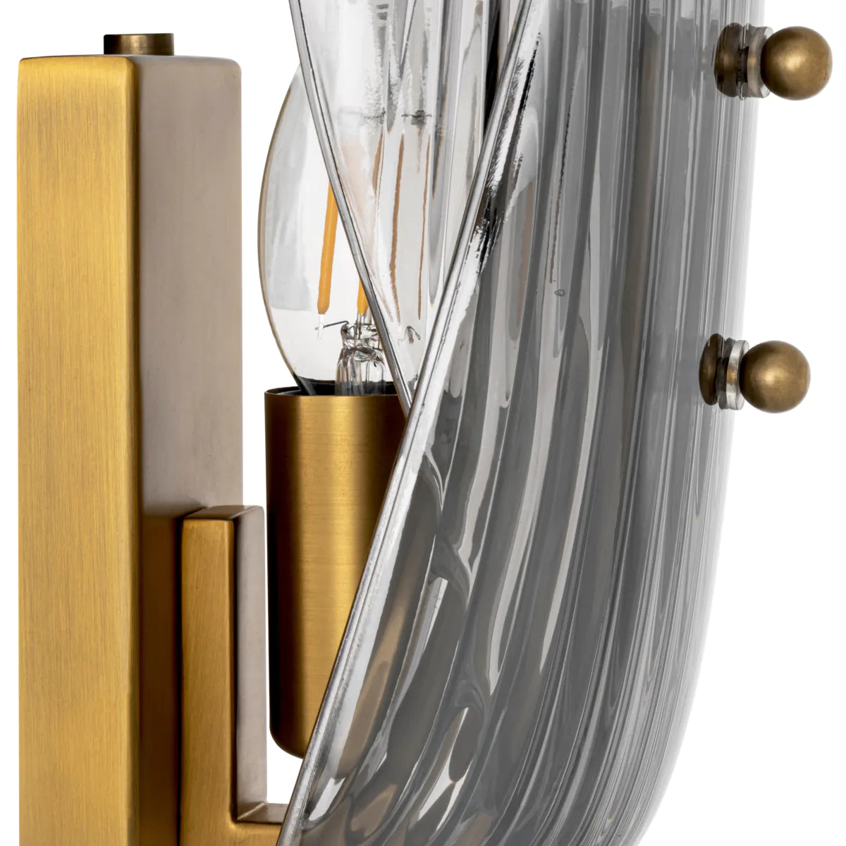 Fluted Glass Wall Lamp Amun | Cabothousefurniture.com