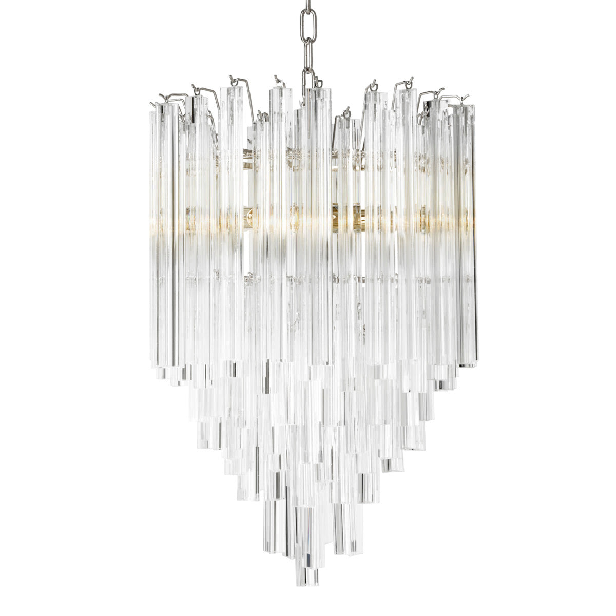 Tapered Glass Rods Chandelier Salerno | Cabothousefurniture.com
