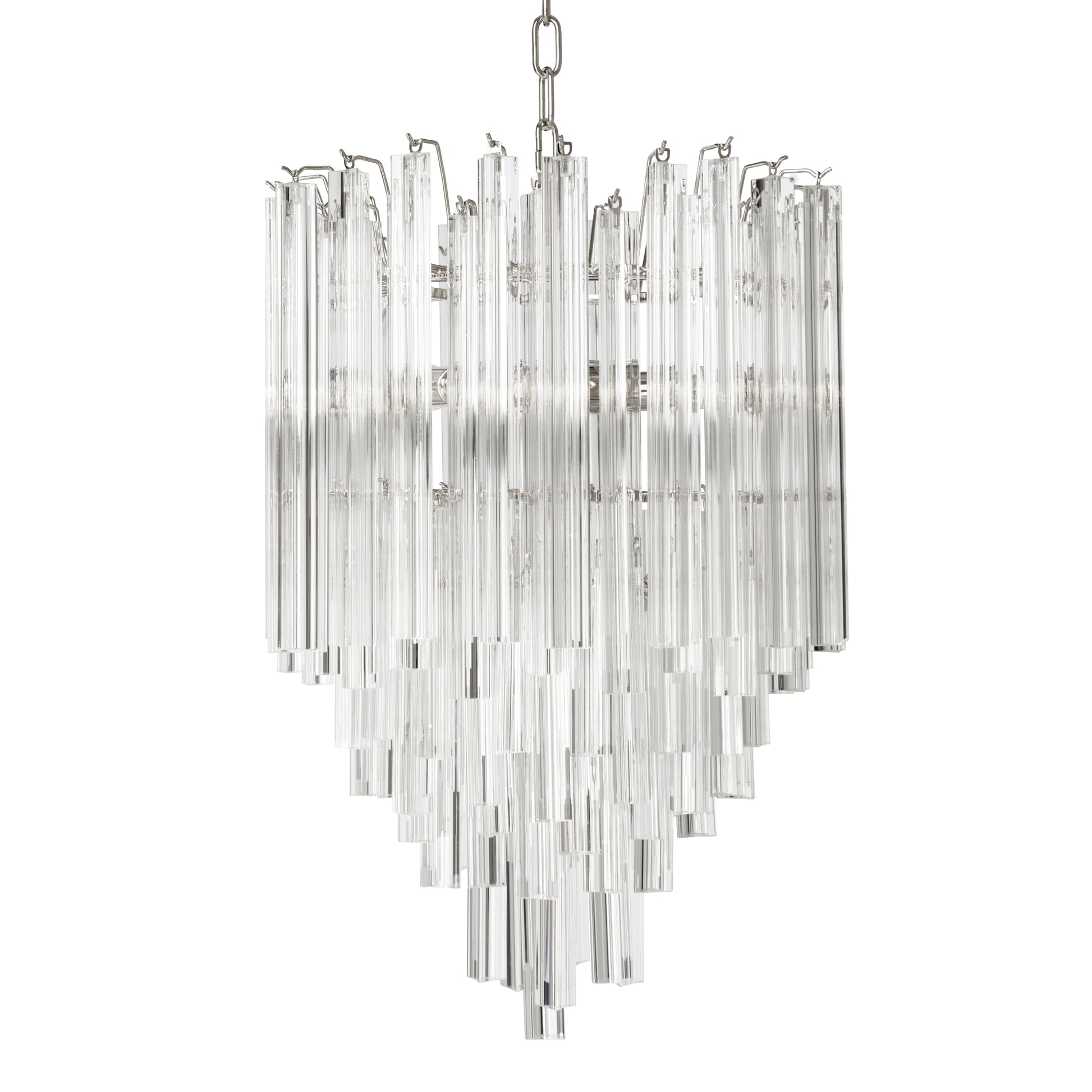 Tapered Glass Rods Chandelier Salerno | Cabothousefurniture.com