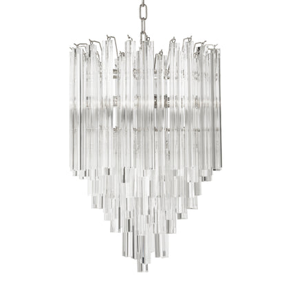 Tapered Glass Rods Chandelier Salerno | Cabothousefurniture.com