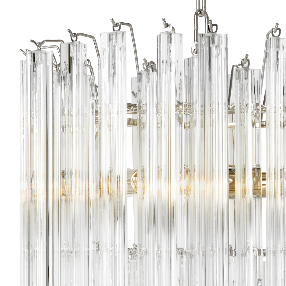 Tapered Glass Rods Chandelier Salerno | Cabothousefurniture.com