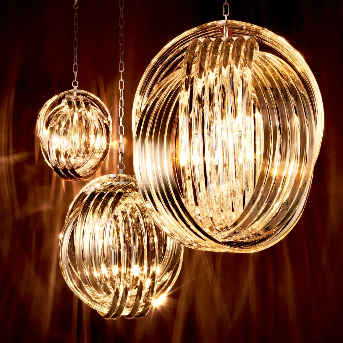 Lucite Loop Chandelier Marco Polo