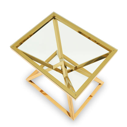 Gold Side Table Connor | Cabothousefurniture.com