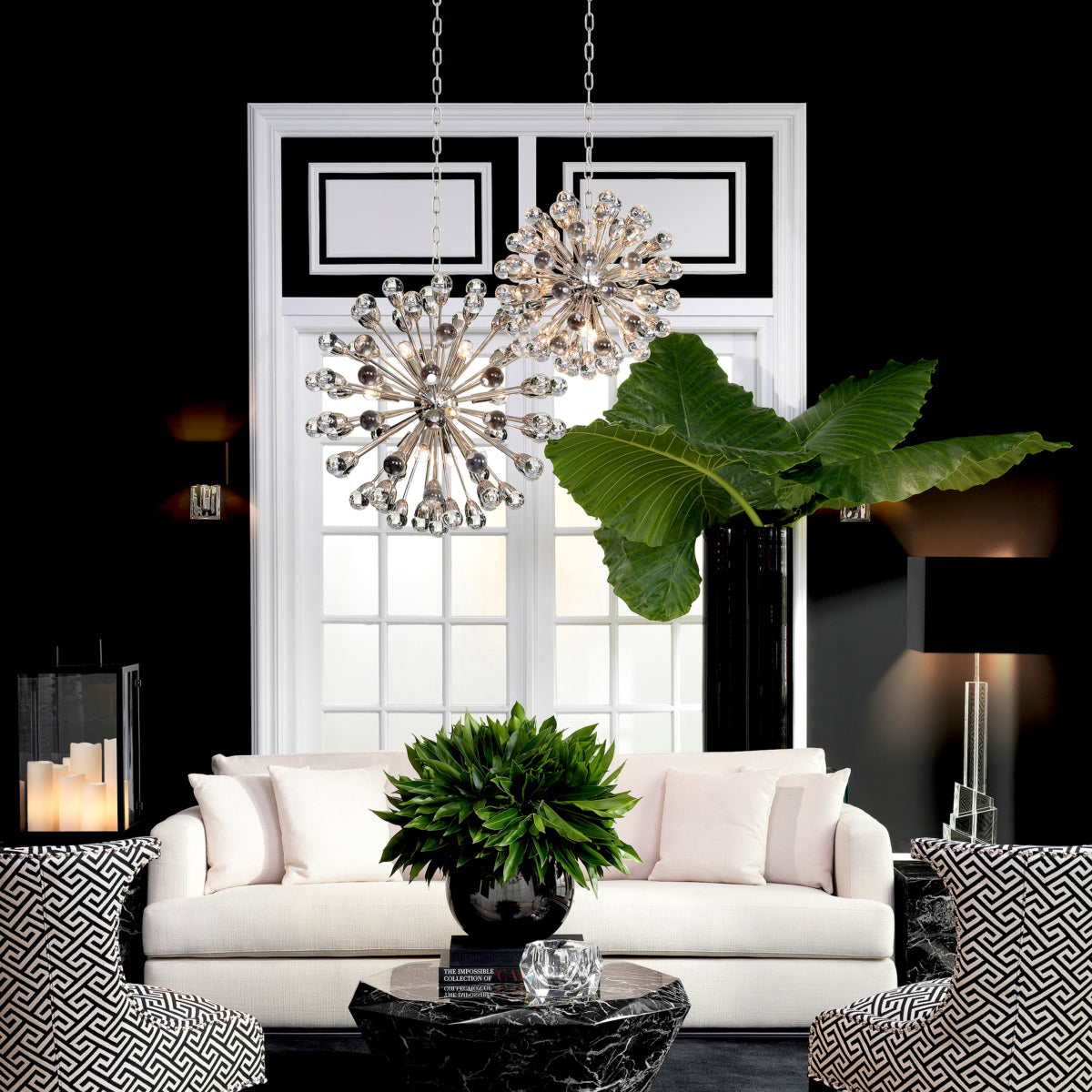 Clear Glass Sputnik Chandelier Anto | Cabothousefurniture.com