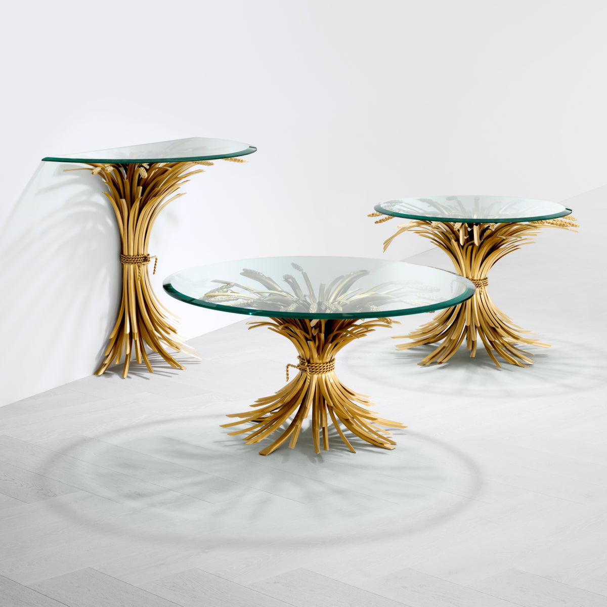 Sheaf Wheat Side Table Bonheur M | Cabothousefurniture.com