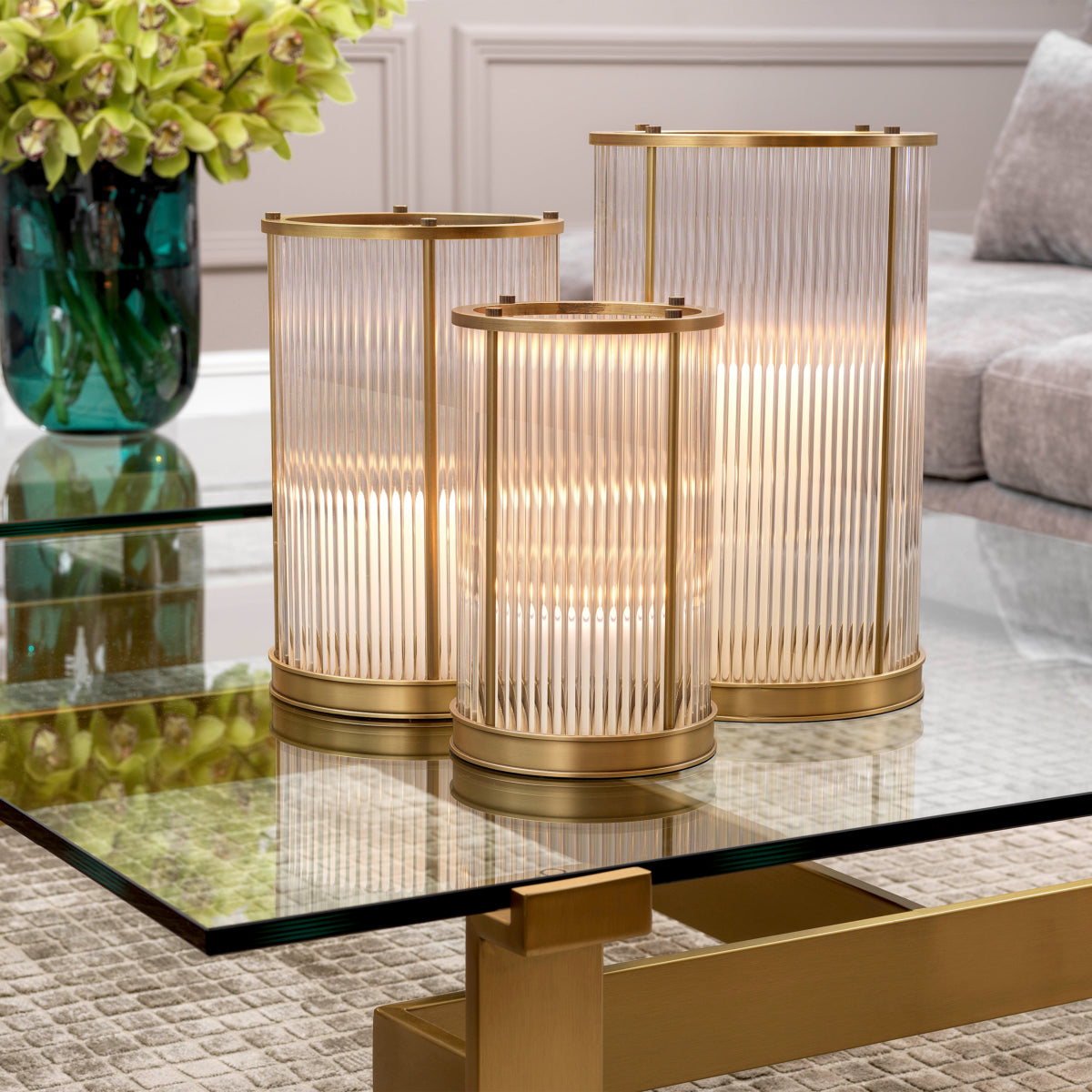 Cylindrical Glass Hurricane Mayson