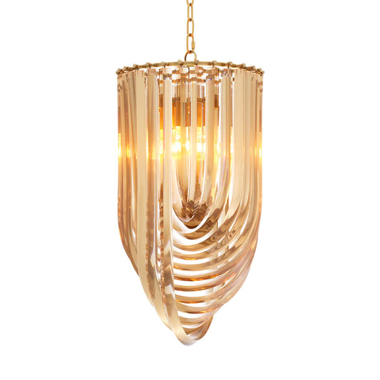 Lucite Loop Chandelier Murano