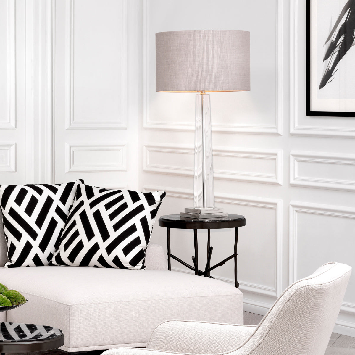 Round Marble Side Table Tomasso | Cabothousefurniture.com