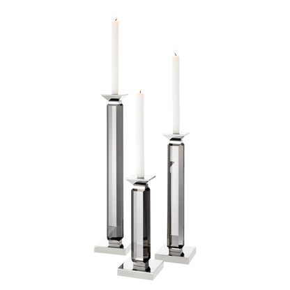 Glass Stick Candle Holders (3) Livia | Cabothousefurniture.com
