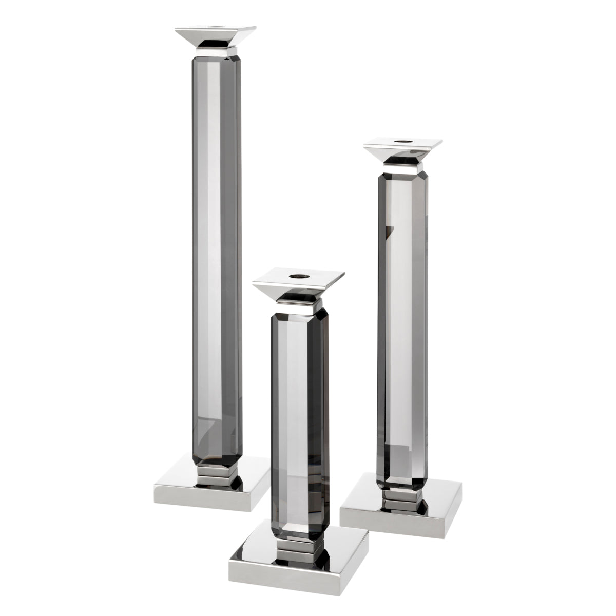 Glass Stick Candle Holders (3) Livia | Cabothousefurniture.com