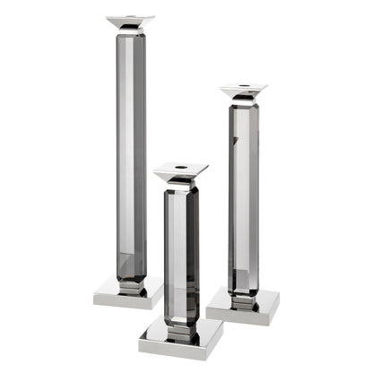 Glass Stick Candle Holders (3) Livia | Cabothousefurniture.com
