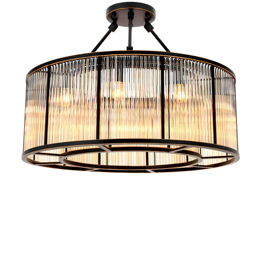 Glass Drum Ceiling Lamp Bernardi