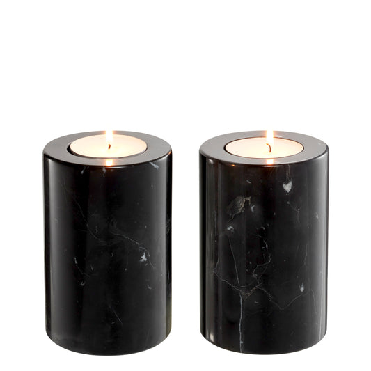 Marble Tealight Holders (2) Tobor S | Cabothousefurniture.com