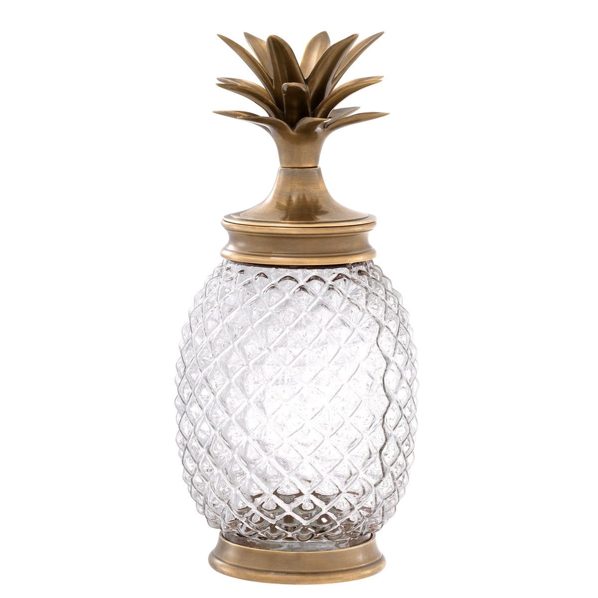 Clear Glass Pineapple Jar Hayworth | Cabothousefurniture.com