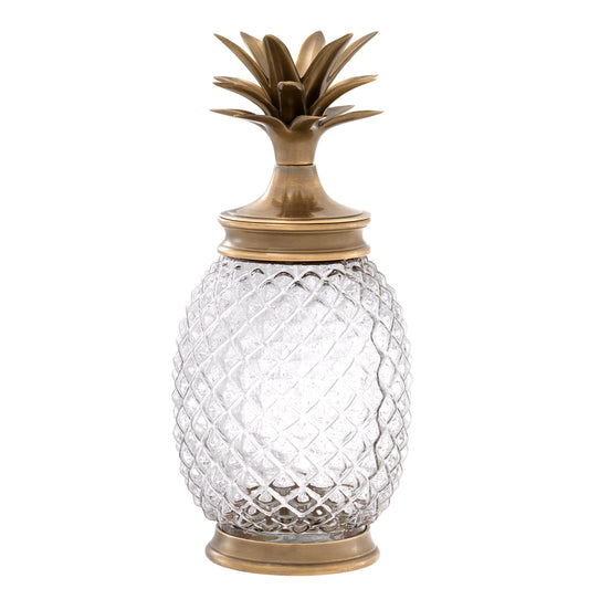 Clear Glass Pineapple Jar Hayworth | Cabothousefurniture.com