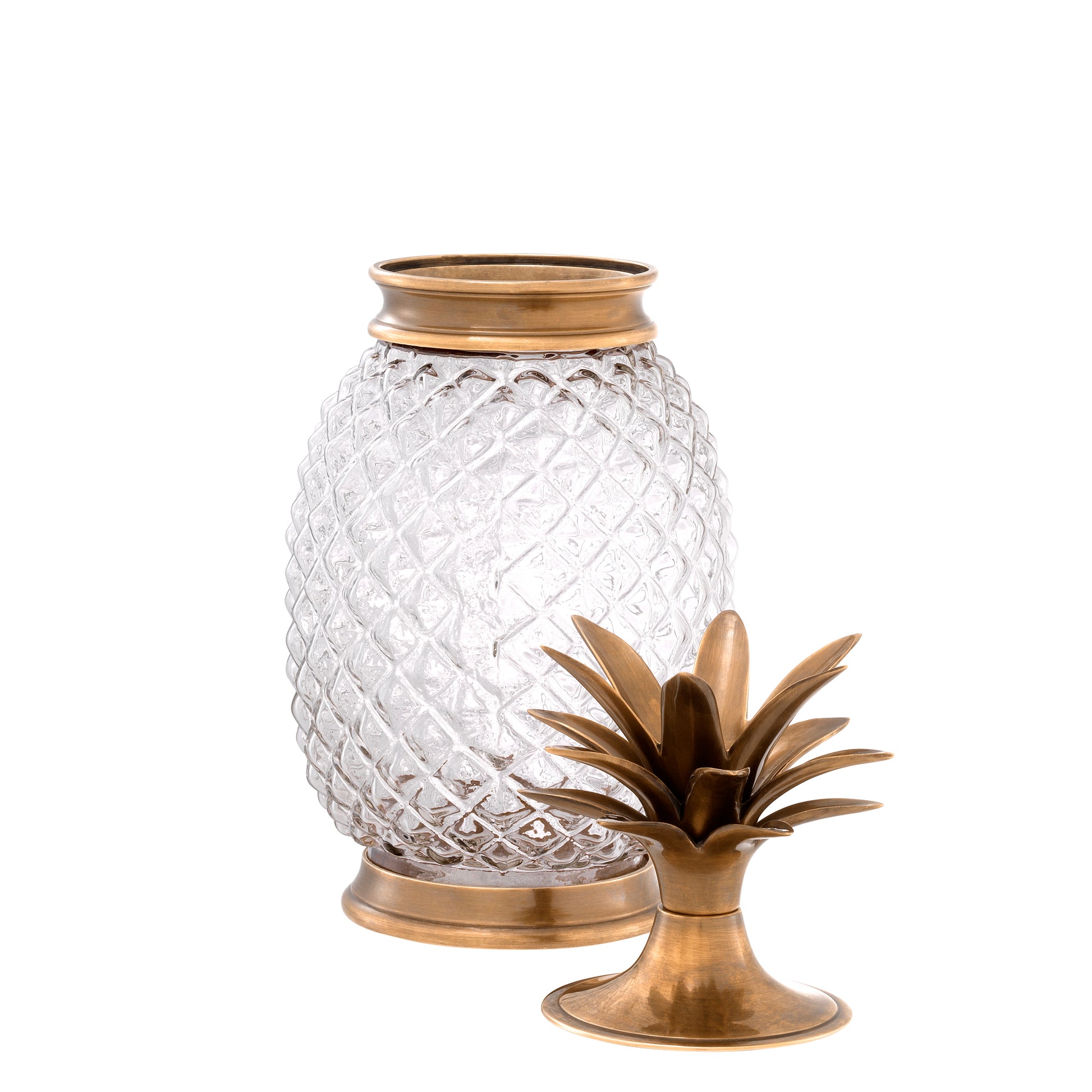 Clear Glass Pineapple Jar Hayworth | Cabothousefurniture.com