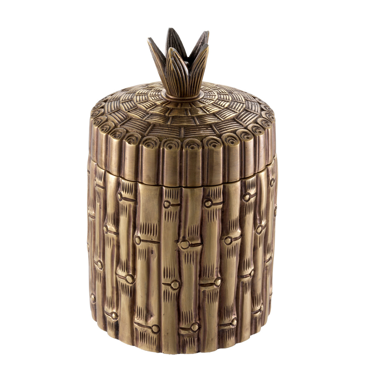 Vintage Brass Bamboo Box | Cabothousefurniture.com