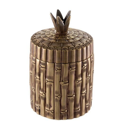 Vintage Brass Bamboo Box | Cabothousefurniture.com