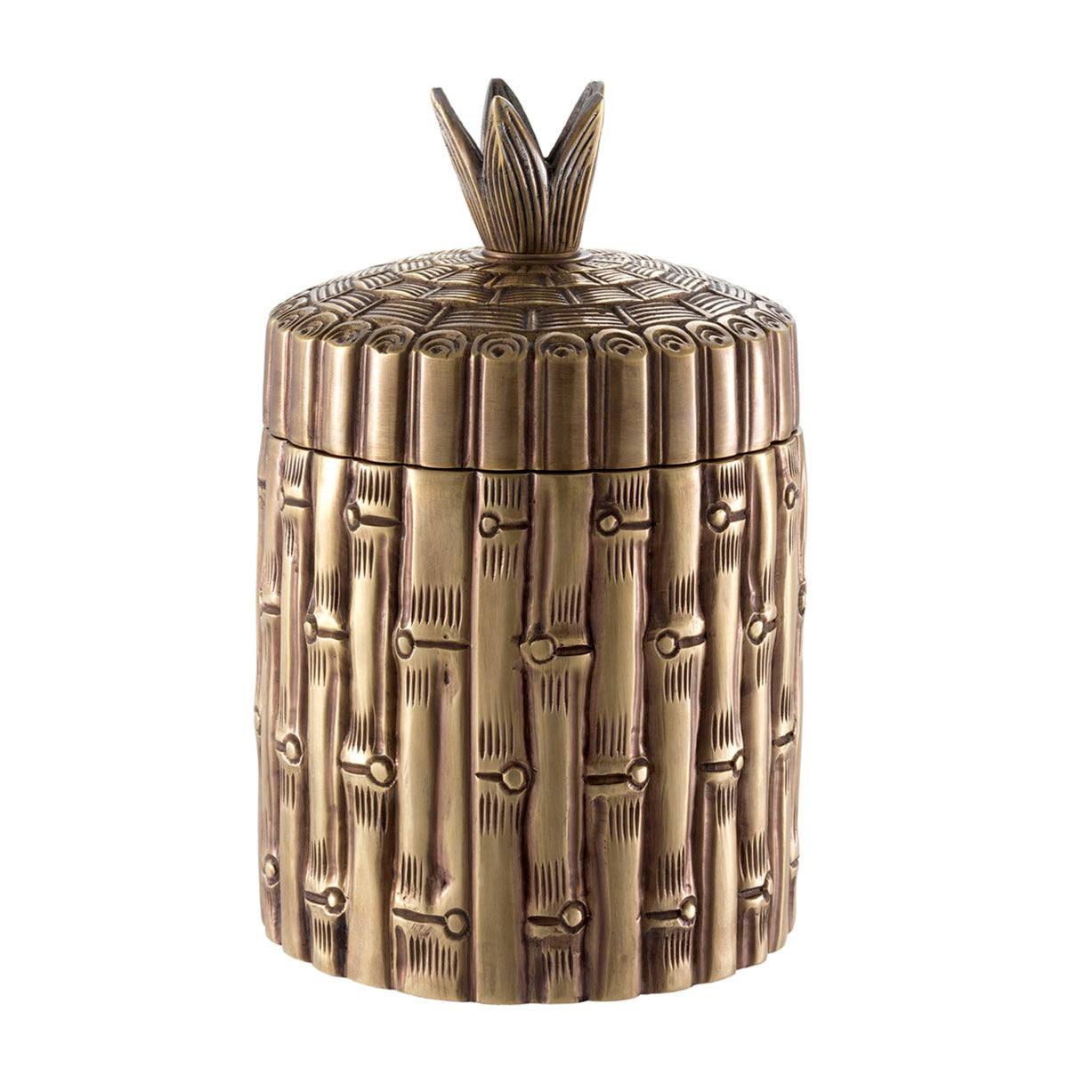 Vintage Brass Bamboo Box | Cabothousefurniture.com