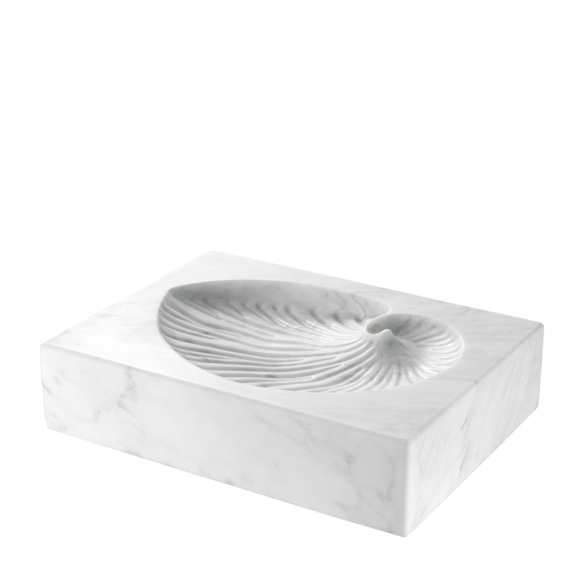 White Marble Object Conchiglia | Cabothousefurniture.com