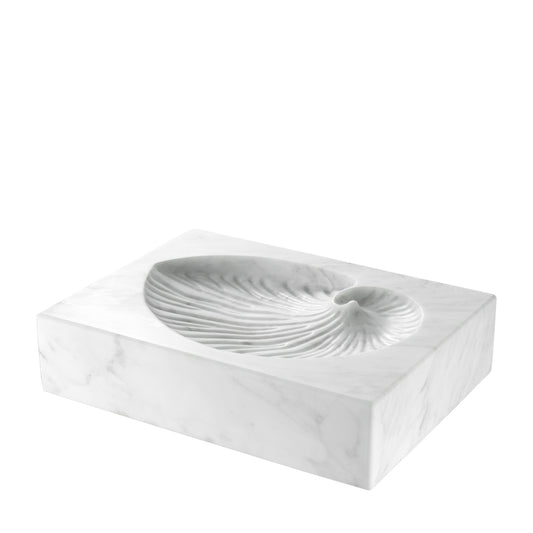 White Marble Object Conchiglia | Cabothousefurniture.com