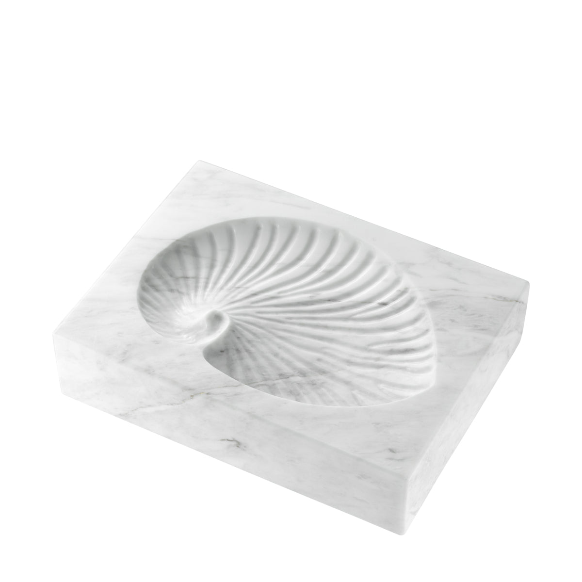 White Marble Object Conchiglia | Cabothousefurniture.com