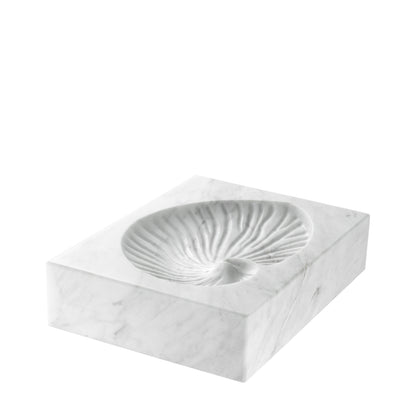 White Marble Object Conchiglia | Cabothousefurniture.com