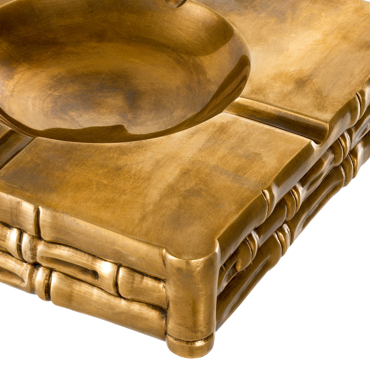 Vintage Finish Ashtray Bamboo | Cabothousefurniture.com