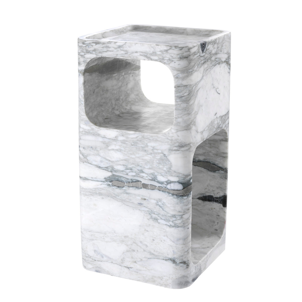 Carved Stone Side Table Adler | Cabothousefurniture.com