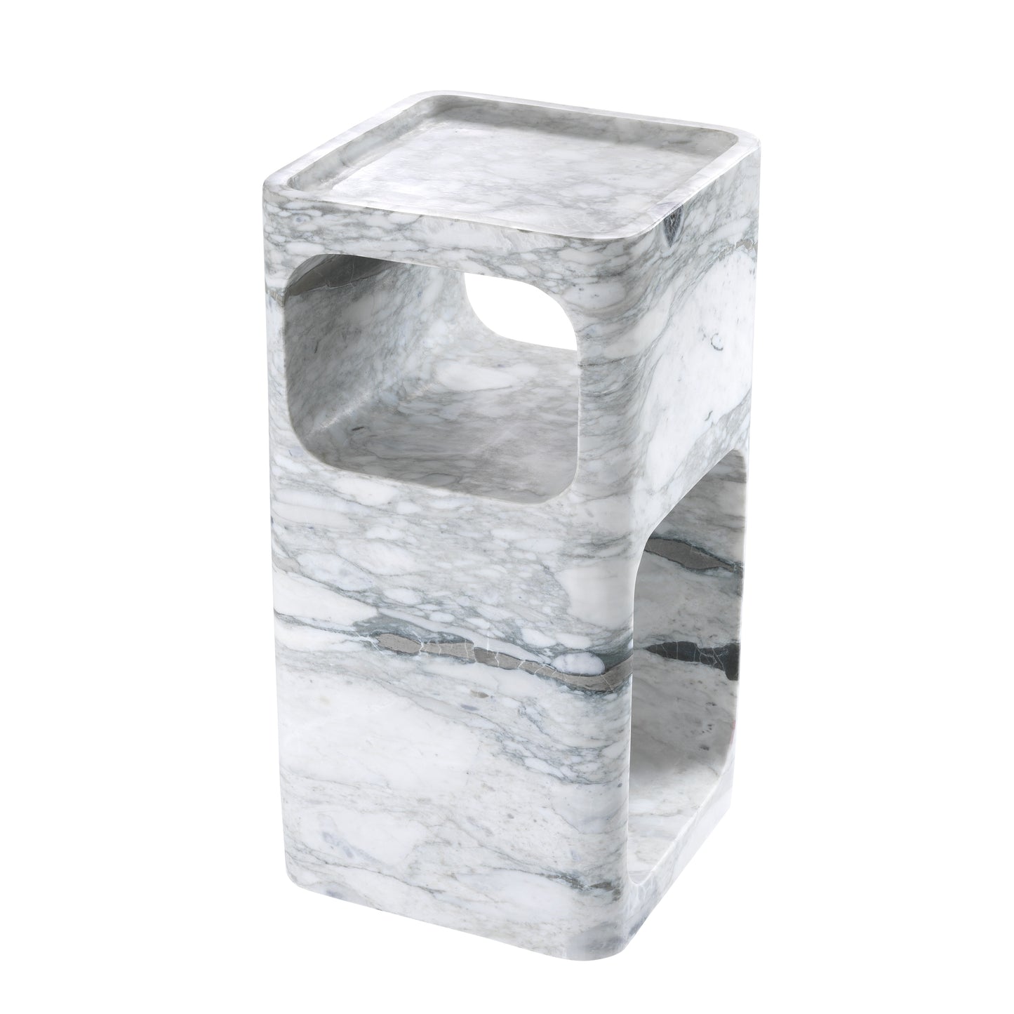 Carved Stone Side Table Adler | Cabothousefurniture.com