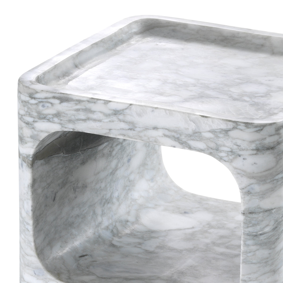 Carved Stone Side Table Adler | Cabothousefurniture.com