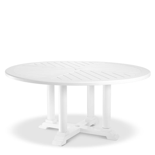 Round Outdoor Dining Table L Bell Rive | Cabothousefurniture.com