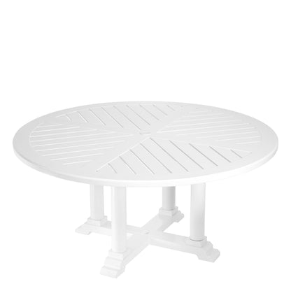 Round Outdoor Dining Table L Bell Rive | Cabothousefurniture.com