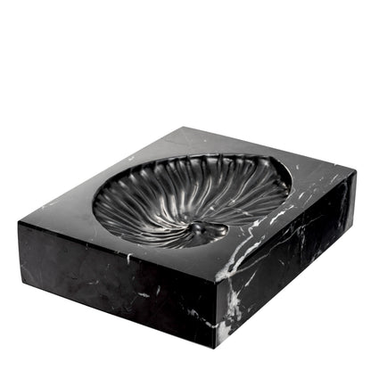 Black Marble Shell Fossil Conchiglia | Cabothousefurniture.com