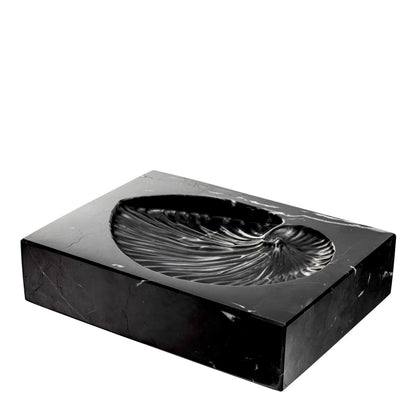 Black Marble Shell Fossil Conchiglia | Cabothousefurniture.com