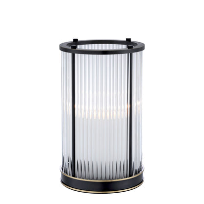 Bronze Cylindrical Glass Hurricane S Mayson | Cabothousefurniture.com