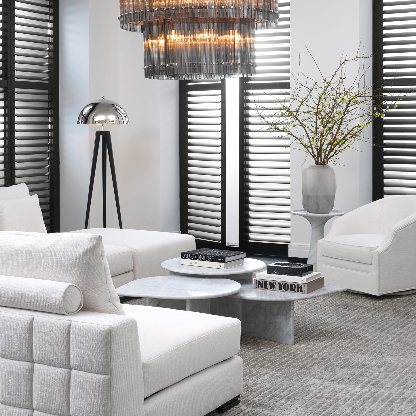 Marble Nesting Coffee Table (3) Naples | Cabothousefurniture.com