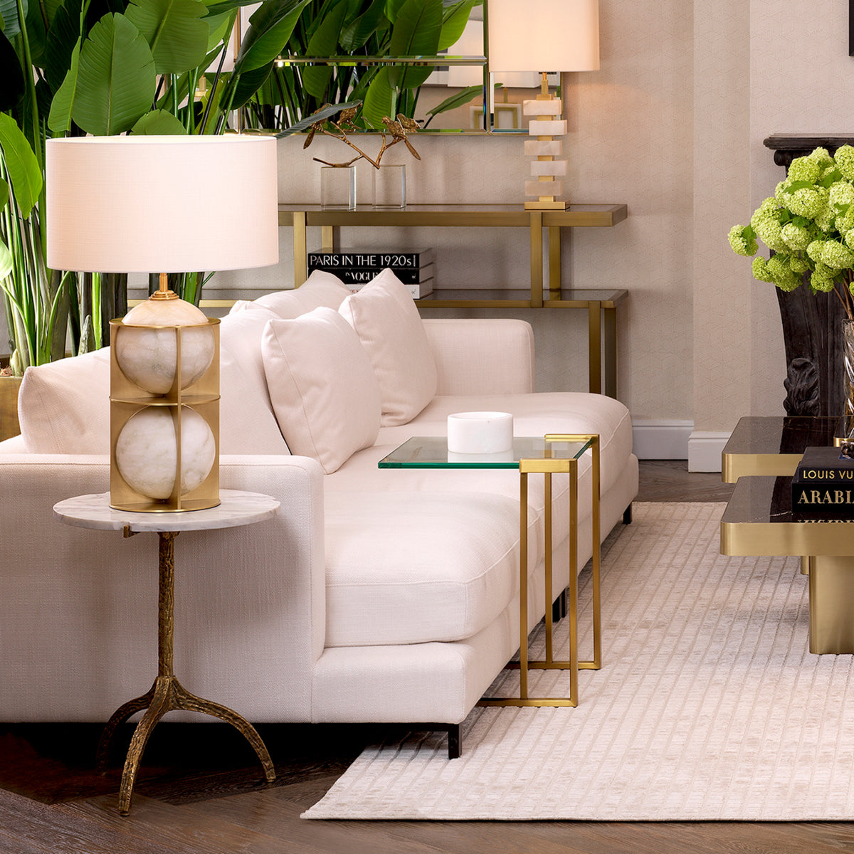 White Marble Side Table Cortina | Cabothousefurniture.com