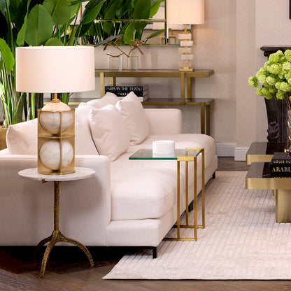 White Marble Side Table Cortina | Cabothousefurniture.com