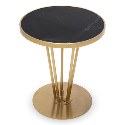Brass Round Side Table Horatio | Cabothousefurniture.com