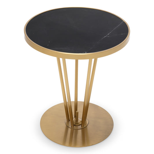 Brass Round Side Table Horatio | Cabothousefurniture.com