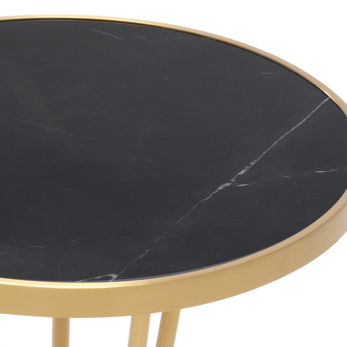 Brass Round Side Table Horatio | Cabothousefurniture.com