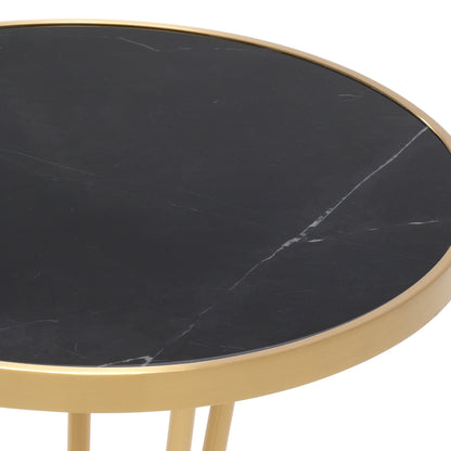 Brass Round Side Table Horatio | Cabothousefurniture.com