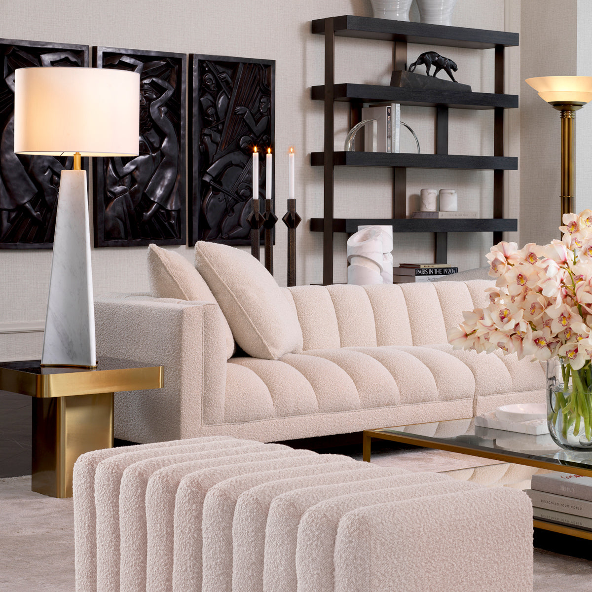 Square Pedestal Side Table Luxus | Cabothousefurniture.com