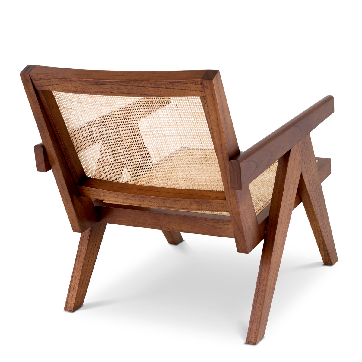 Brown Rattan Lounge Armchair Aristide | Cabotfurniture.com