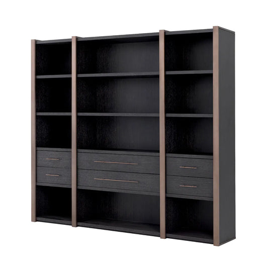 Gray Oak Shelving Cabinet Canova | Cabothousefurniture.com