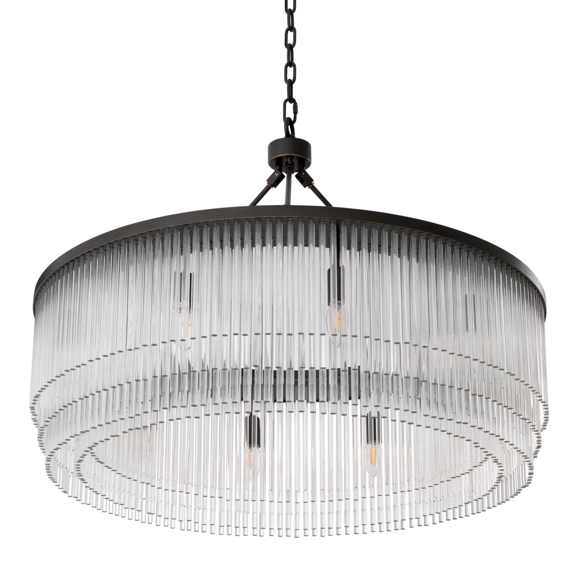 Glass Layered Chandelier L Hector