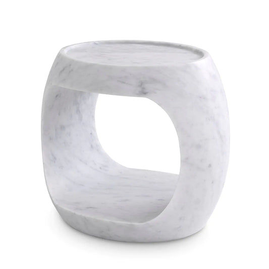 Marble Side Table Low Clipper | Cabothousefurniture.com