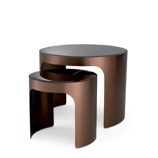 Glass Side Tables (2) Piemonte | Cabothousefurniture.com
